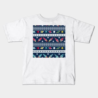 Space Holiday Pattern Kids T-Shirt